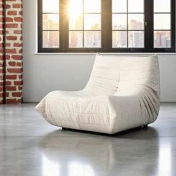 ARVEN Canapés En Tissu|Canapé 2 places velours bleu nuit plissé 145 cm