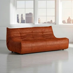 ARVEN Canapés En Tissu|Canapé 2 places velours bleu nuit plissé 145 cm