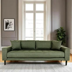 AMSTERDAM Canapés 3 Places|Canapés En Tissu|Canapé 3 places vert nature