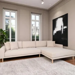 AMSTERDAM Canapés 3 Places|Canapés D'Angle|Canapé d'angle beige sable - côté droit, 290 cm