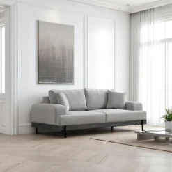 TROPEA Canapés D'Angle|Canapés 3 Places|Canapé d'angle blanc - accoudoirs larges, côté gauche