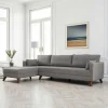 SPLIT Canapés 3 Places|Canapés D'Angle|Canapé d'angle gris chiné - 275 cm, côté gauche
