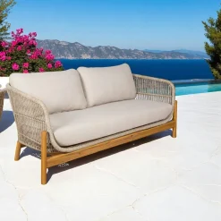 IBIZA Canapés De Jardin|Canapé de jardin en bois d'acacia et corde