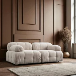 ICA Canapés En Tissu|Canapé modulable 2 places rouille, assise profonde 190 cm