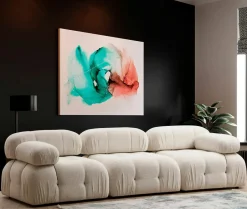 RONDA Canapés En Tissu|Canapé modulable 3 places tissu bouclette écru