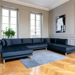 AMSTERDAM Canapés 3 Places|Canapés D'Angle|Canapé panoramique bleu nuit - côté droit
