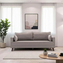 SPLIT Canapés 3 Places|Canapés Convertibles|Canapé-lit cappuccino - dos droit