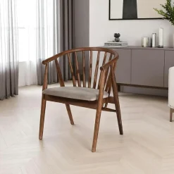 TENA Meubles De Cuisine·Chaises|Chaises En Bois|Chaise à barreaux en bois brun - assise assortie
