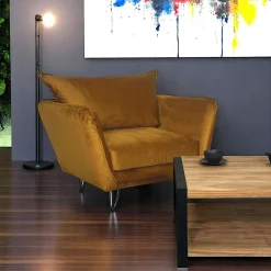 MANAK Chaises En Bois|Chaises Avec Accoudoirs|Chaise bois exotique et cannage dossier arrondi