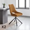 LIGURIE Meubles De Cuisine·Chaises|Chaises Capitonnées|Chaise contemporaine pivotante rouille (lot de 2)