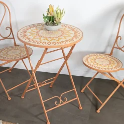 GRENADE Chaises De Jardin|Chaise de balcon motif soleil (lot de 2)