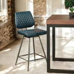 SALERNE Univers Déco·Maison De Campagne|Chaise de bar industrielle marron