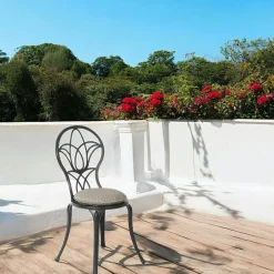 Chaises De Jardin|Chaise de jardin bistrot gris foncé