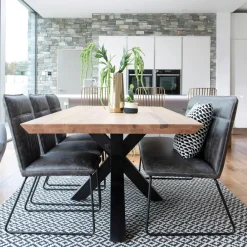 OKA Meubles De Cuisine·Chaises|Chaises Capitonnées|Chaise de salle à manger gris used (lot de 2)