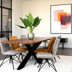 MALMOE Meubles De Cuisine·Chaises|Chaises Contemporaines|Chaise de salle à manger havane avec pieds épingle (lot de 2)