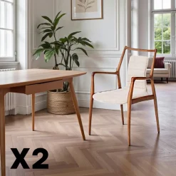 Chaises En Bois|Chaises Contemporaines|Chaise design anthracite à structure noire (lot de 2) ALDER
