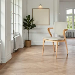 Chaises En Bois|Chaises Contemporaines|Chaise en cuir terracotta, accoudoirs bois noir ALDER