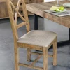 BRISBANE Univers Déco·Maison De Campagne|Meubles De Cuisine·Chaises|Chaise en tissu et bois recyclé (lot de 2)