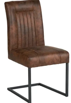 Chaises Industrielles|Chaises Contemporaines|Chaise en tissu microfibres gris et pieds métal noir