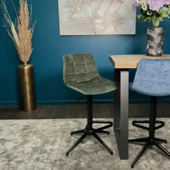 MALMOE Chaises Scandinaves|Chaises Capitonnées|Chaise en velours gris (lot de 2)