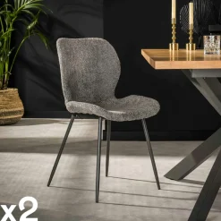 Melbourne Meubles De Cuisine·Chaises|Chaises Capitonnées|Chaise en velours jaune moutarde (lot de 2)