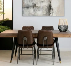 SALERNE Univers Déco·Maison De Campagne|Univers Déco·Loft Industriel|Chaise industrielle marron (lot de 2)