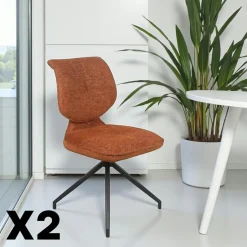 LIGURIE Meubles De Cuisine·Chaises|Chaises Contemporaines|Chaise pivotante anthracite dossier double (lot de 2)