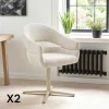 MONTREUX Meubles De Cuisine·Chaises|Chaise pivotante beige chiné design avec pied gris (lot de 2)