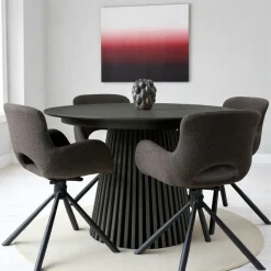 AMSTERDAM Chaises Contemporaines|Meubles De Cuisine·Chaises|Chaise pivotante blanc sable avec couture (lot de 2)