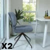 LIGURIE Chaises Contemporaines|Meubles De Cuisine·Chaises|Chaise pivotante bleue dossier double (lot de 2)
