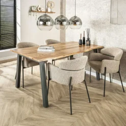 Melbourne Fauteuils En Tissu|Chaise pivotante de salle à manger en velours texturé taupe (lot de 2)