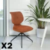 LIGURIE Meubles De Cuisine·Chaises|Chaises Contemporaines|Chaise pivotante rouille dossier double (lot de 2)