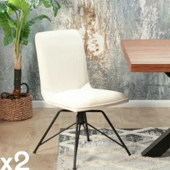 OKA Chaises Velours|Chaises Contemporaines|Chaise pivotante velours doré (lot de 2)