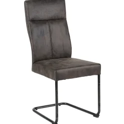 Chaises Industrielles|Chaises Contemporaines|Chaise rembourrée havane en microfibre