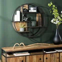 Swing Chaises En Bois|Meubles De Cuisine·Chaises|Chaise vintage bois noir recyclé et cannage chanvre tressé