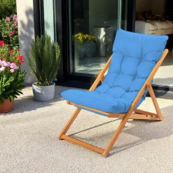 SORA Transats / Bains De Soleil|Chilienne bleue confort - pliante, inclinable