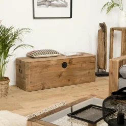DENVER Univers Déco·Maison De Campagne|Rangements Déco·Malles|Coffre de rangement en bois de pin recyclé