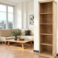 Tradition Meubles De Salon·Colonnes De Rangement|Meubles De Rangement·Colonnes De Rangement|Colonne bibliothèque bois hévéa massif H200cm