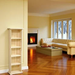 Tradition Meubles De Salon·Colonnes De Rangement|Meubles De Rangement·Colonnes De Rangement|Colonne de rangement 4 étages hévéa 37x24x104cm