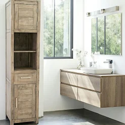 Attan Meubles De Salon·Colonnes De Rangement|Meubles De Rangement·Colonnes De Rangement|Colonne de rangement bibliothèque moderne hévéa