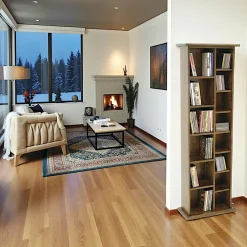 Tradition Meubles De Salon·Colonnes De Rangement|Meubles De Rangement·Colonnes De Rangement|Colonne double range CD/DVD hévéa 47x24x146cm