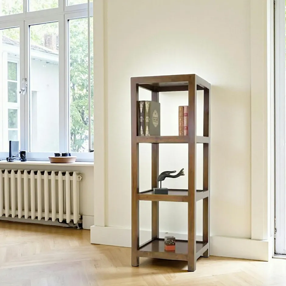 Helena Meubles De Salon·Colonnes De Rangement|Meubles De Rangement·Colonnes De Rangement|Colonne Etagère Hévéa 3 étagères 45x45x128cm