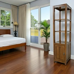 Gala Meubles De Salon·Colonnes De Rangement|Meubles De Rangement·Colonnes De Rangement|Colonne ouverte Hévéa 1 porte, 3 étages, 45x45x178,6cm