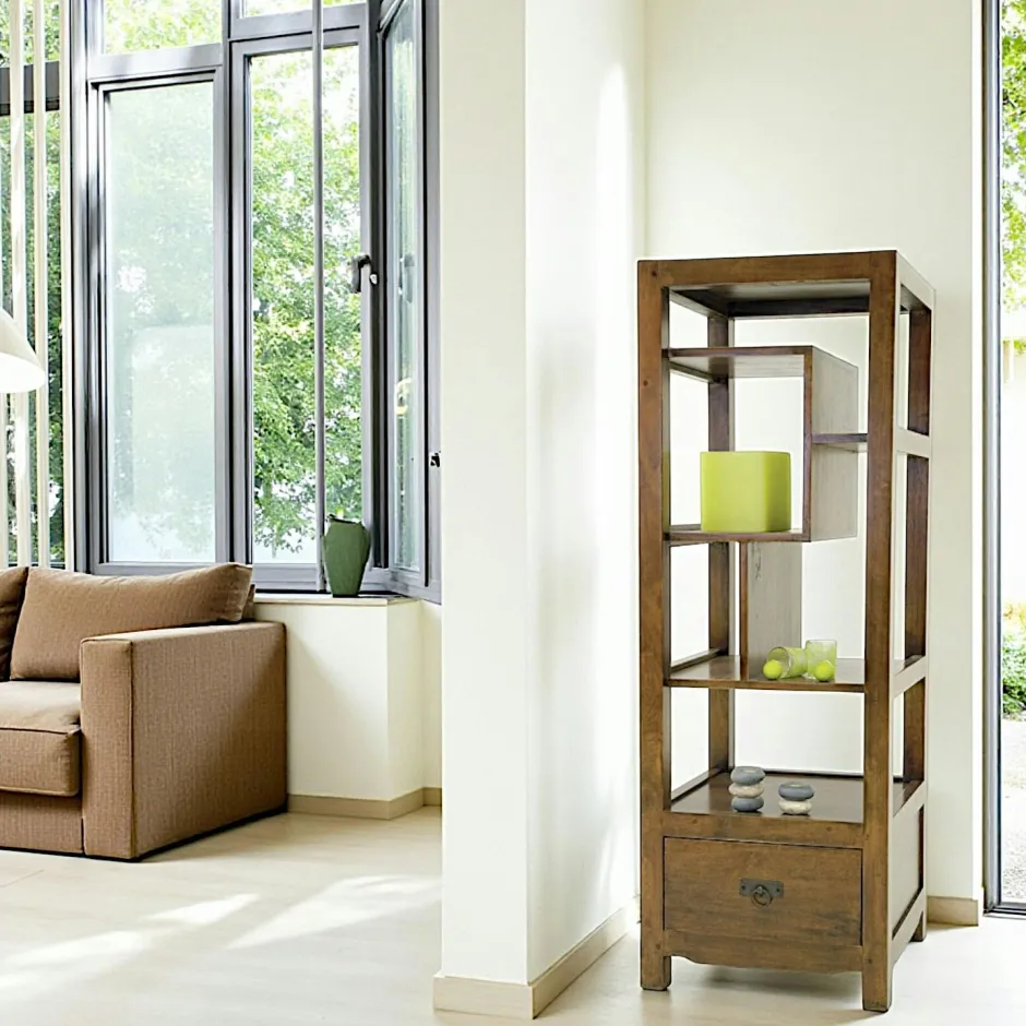 Maori Meubles De Salon·Colonnes De Rangement|Meubles De Rangement·Colonnes De Rangement|Colonne étagère Hévéa 3 étages 67x50x193cm