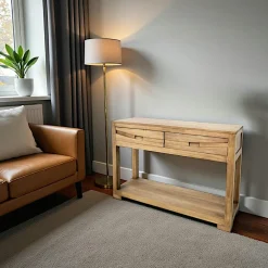 Docker Commodes Industrielles|Commodes En Bois|Commode / Chiffonnier hévéa recyclé naturel et métal noirci 3 tiroirs 40X35X60cm