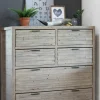SIENNE Commodes En Bois|Commode bois recyclé grisé 6 tiroirs