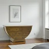 Tradition Commodes En Bois|Commode demi cercle hévéa massif 110x60cm