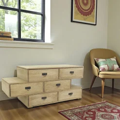 Helena Commodes En Bois|Commode destructurée hévéa 150CM