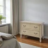 Tradition Commodes En Bois|Commode sculté 2 tiroirs hévéa 100x40x75cm