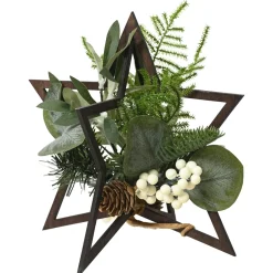 Décorations De Noël·Toute La Déco De Noël|Objets Décoration·Accessoires De Décoration|Composition de table étoile et plantes artificielles